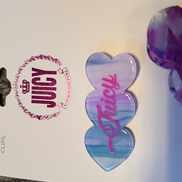2 JUICY COUTURE WOMEN'S HAIR CLIPS - Picture 3 of 8